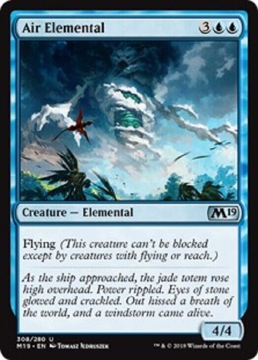 MTG MTG 3x Air Elemental Core Set 2019 Cards Magic The Gathering NM Omniphustoys MTG MTG 3x Air Elemental Core Set 2019 Cards Magic The Gathering NM Omniphustoys