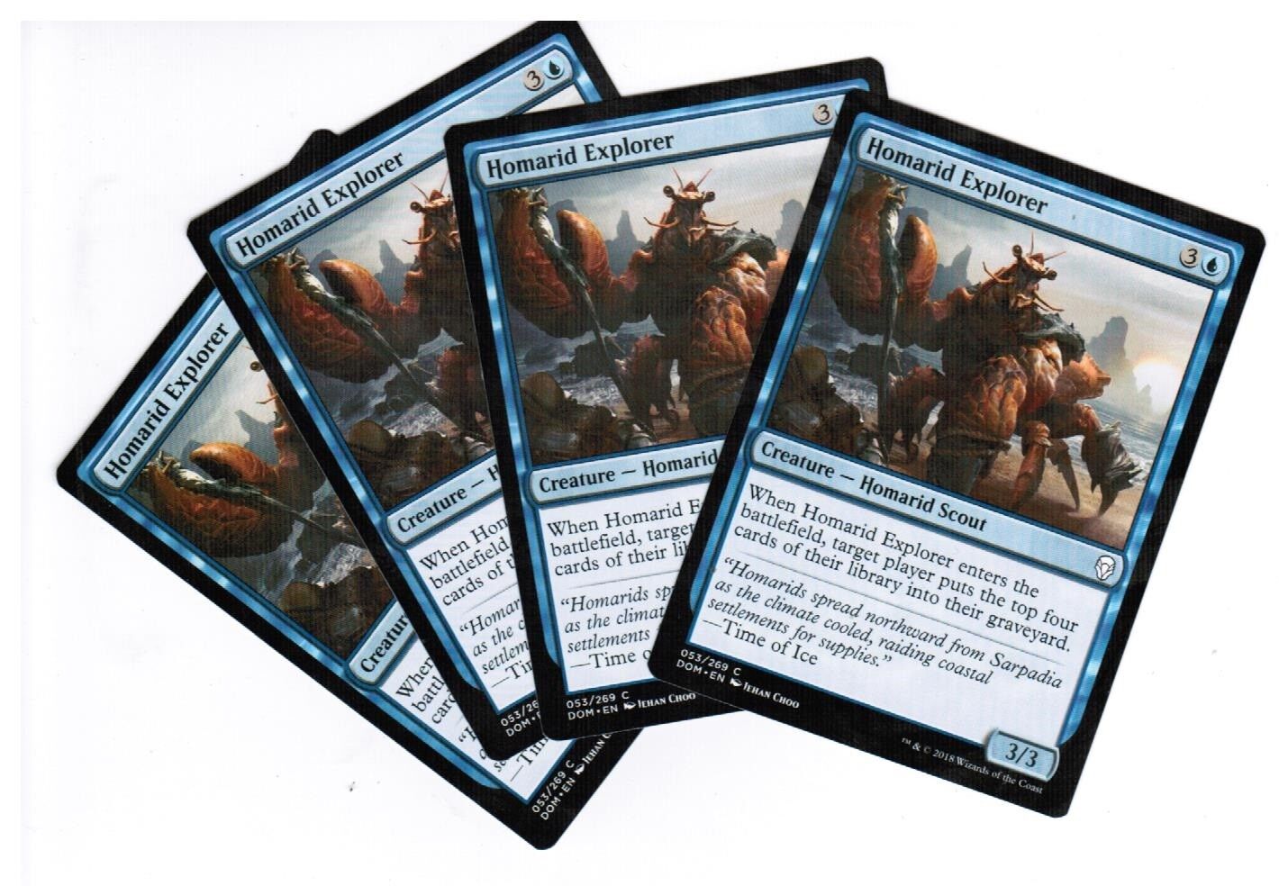 mtg explorer cards MTG MTG Homarid Explorer X4 4x Magic the GAthering cards – Omniphustoys