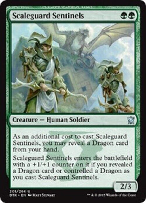 MTG MTG 2x Scaleguard Sentinels Dragons of Tarkir Cards Magic The Gath –  Omniphustoys