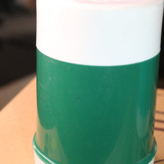 Vintage Thermos Hot/Cold 10 Oz Food Jar Filler 7-F Green & White Complete Canada