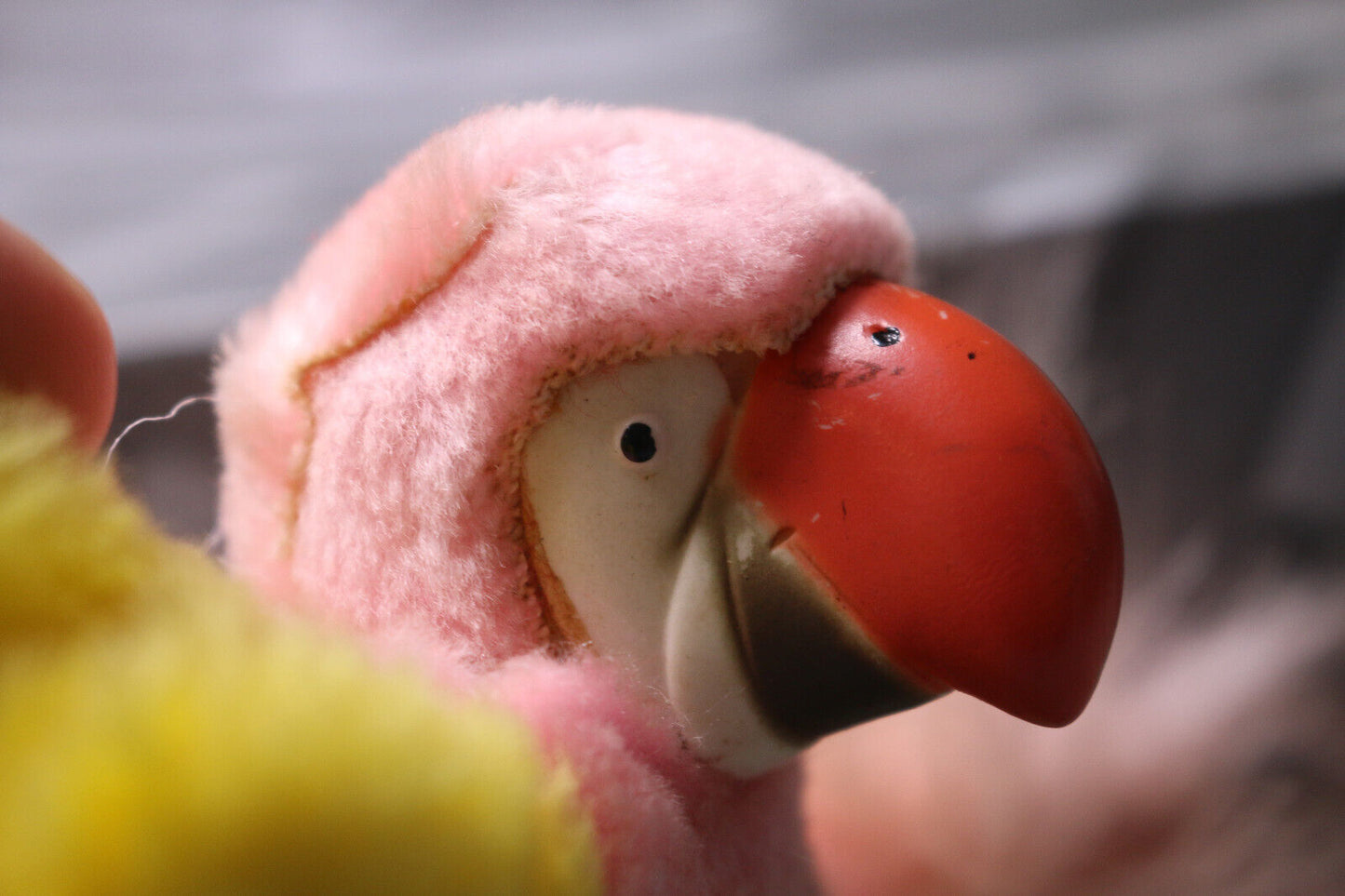 Vintage Animal Parrot Bird Clip On Hugger Toy 80S Kitsch Soft 1980'S