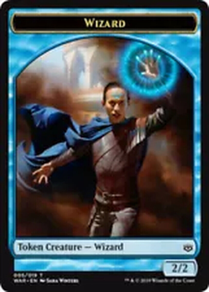 MTG Wizard Token War of the Spark 4x - Near Mint, English MTG Magic