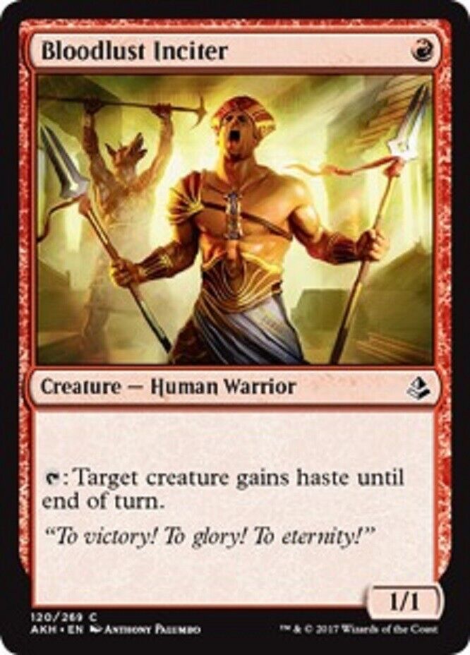MTG MTG 4x Bloodlust Inciter Amonkhet cards Magic The Gathering