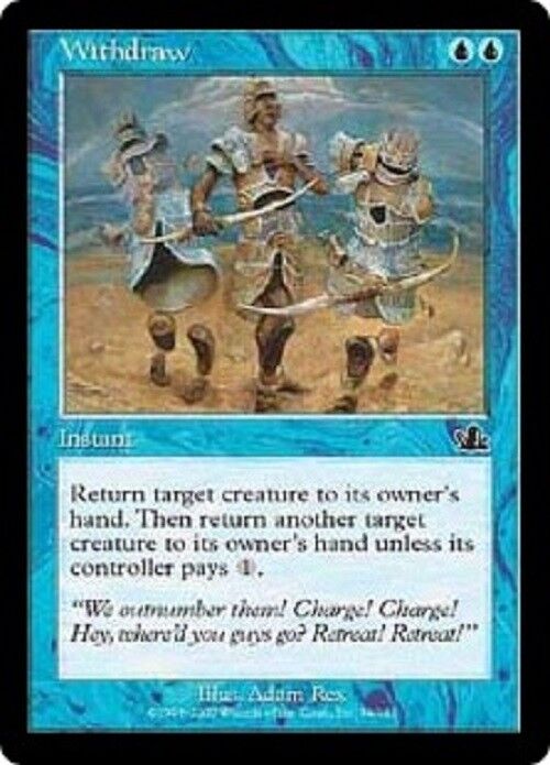 MTG Withdraw 4x MTG Magic The Gathering Cards Play Set Prophecy Blue Pauper