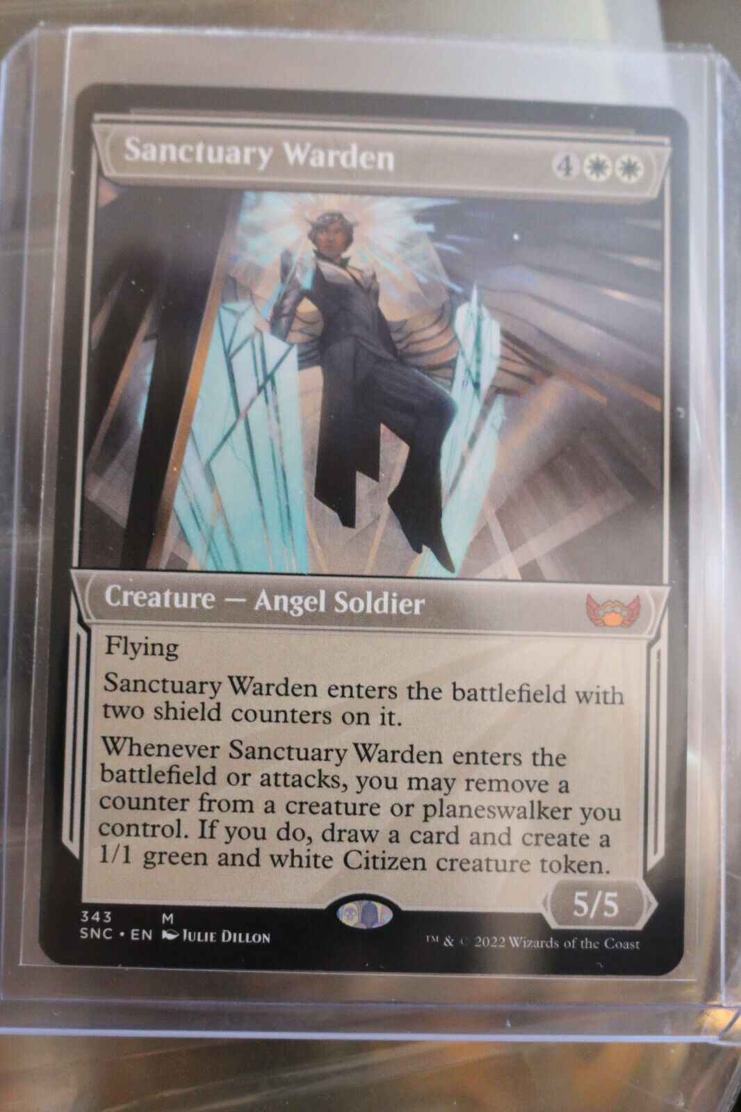 MTG MTG 1x Sanctuary Warden Showcase Streets of New Capenna Magic