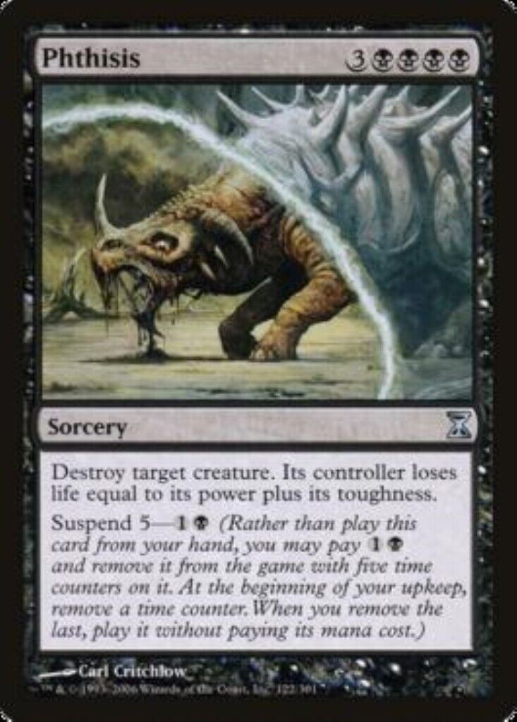 MTG MTG 1x Phthisis Time Spiral Card Magic The Gathering