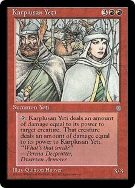 MTG 1x Karplusan Yeti Ice Age card MTG Magic the Gathering Omniphustoys MTG 1x Karplusan Yeti Ice Age card MTG Magic the Gathering Omniphustoys