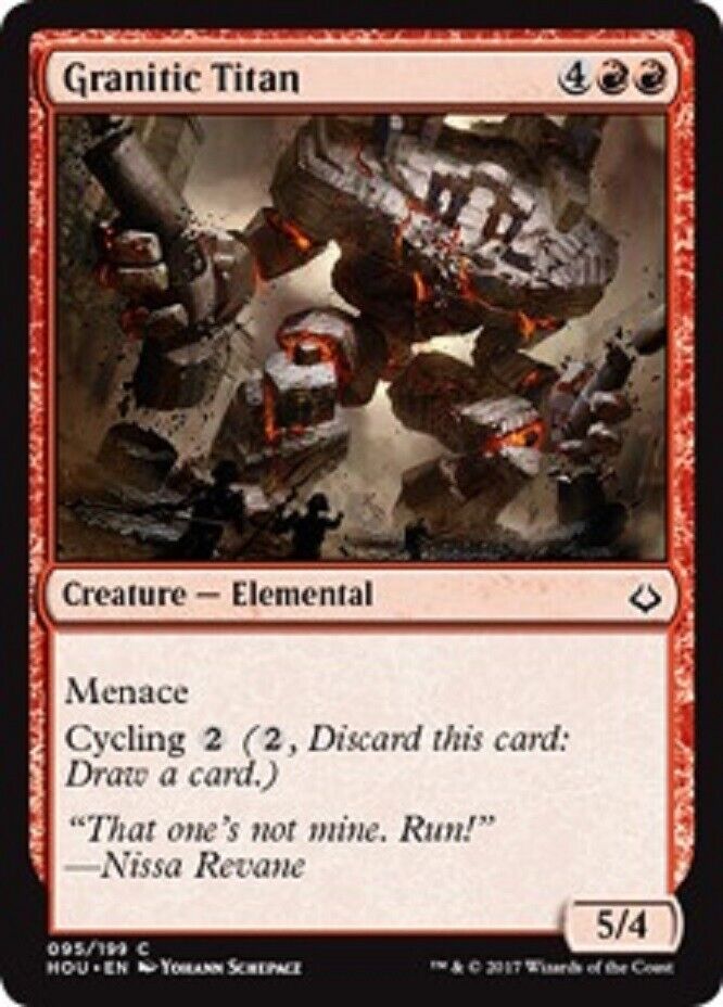 MTG MTG 4x Granitic Titan Hour of Devastation cards Magic The Gatherin –  Omniphustoys