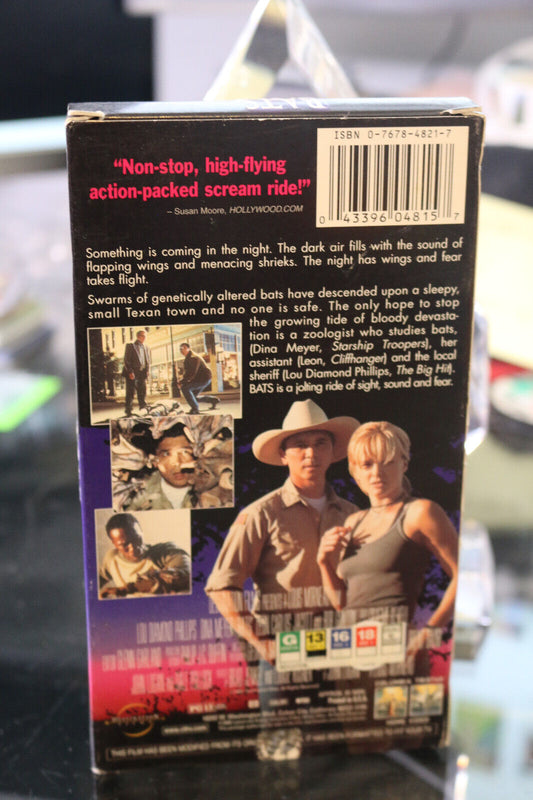 Bats (Vhs, 2000) Lou Diamond Phillips, Diner Meyer Horror Scary English Version