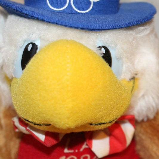 Vintage 1984 La Olympics Eagle Stuffed Animal Plush Small Sam The Eagle