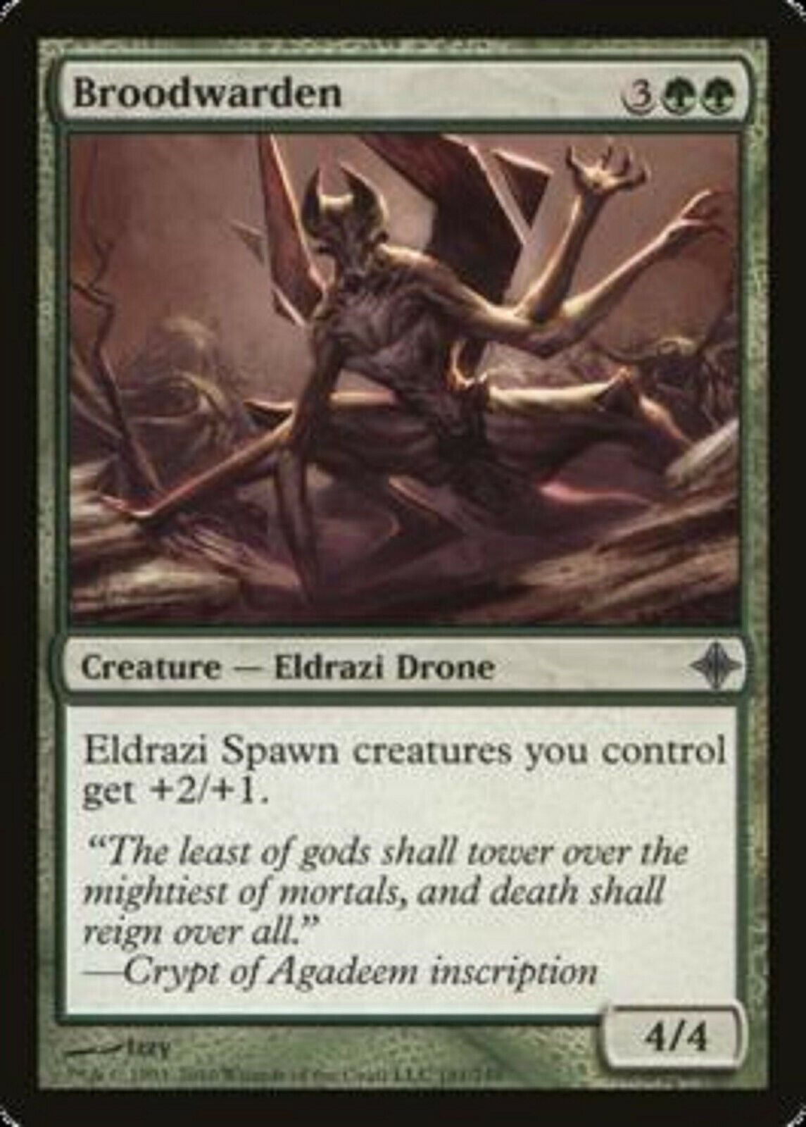 MTG MTG 1x Broodwarden Rise of the Eldrazi Card Magic The Gathering Omniphustoys MTG MTG 1x Broodwarden Rise of the Eldrazi Card Magic The Gathering Omniphustoys