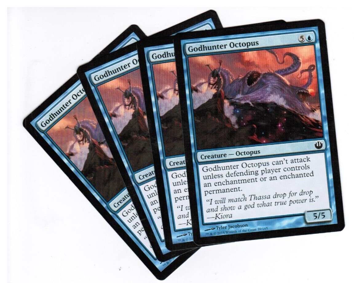 octopus mtg cards MTG MTG Godhunter Octopus Journey into Nyx X4 4x Magic the GAthering c – Omniphustoys