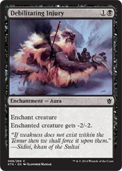 mtg khans of tarkir cards MTG MTG 4x Debilitating Injury Khans of Tarkir Cards Magic The Gatheri –  Omniphustoys