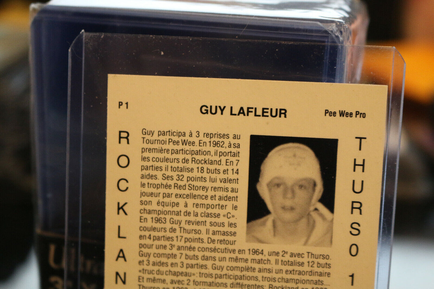 Guy Lafleur 1992 Pee Wee Tournament Promotion Card (V6507) Pre-Owned