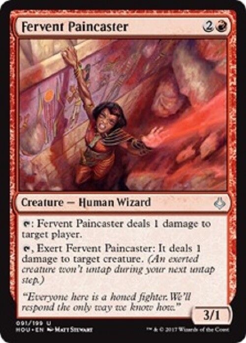 MTG x1 Fervent Paincaster Hour of Devastation Card MTG Commander Pauper