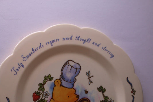 Vintage Disney Winnie The Pooh Mixing Honey Picnic Melamine Vtg Plate Selandia 2