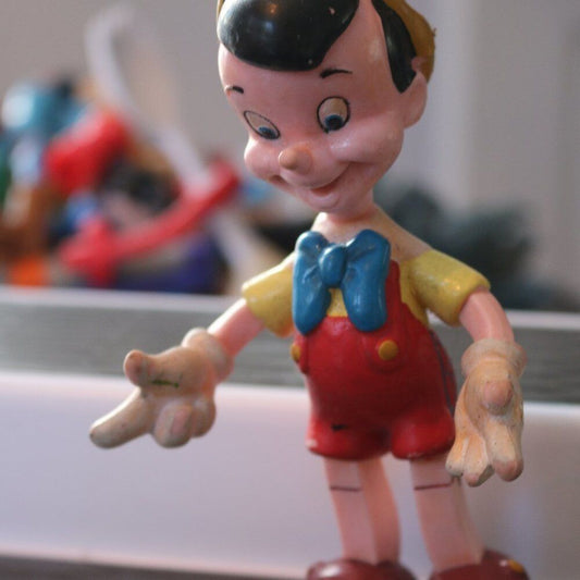 Disney Pinocchio 4" Bendable Figure Just Toys Jiminy Cricket Vintage