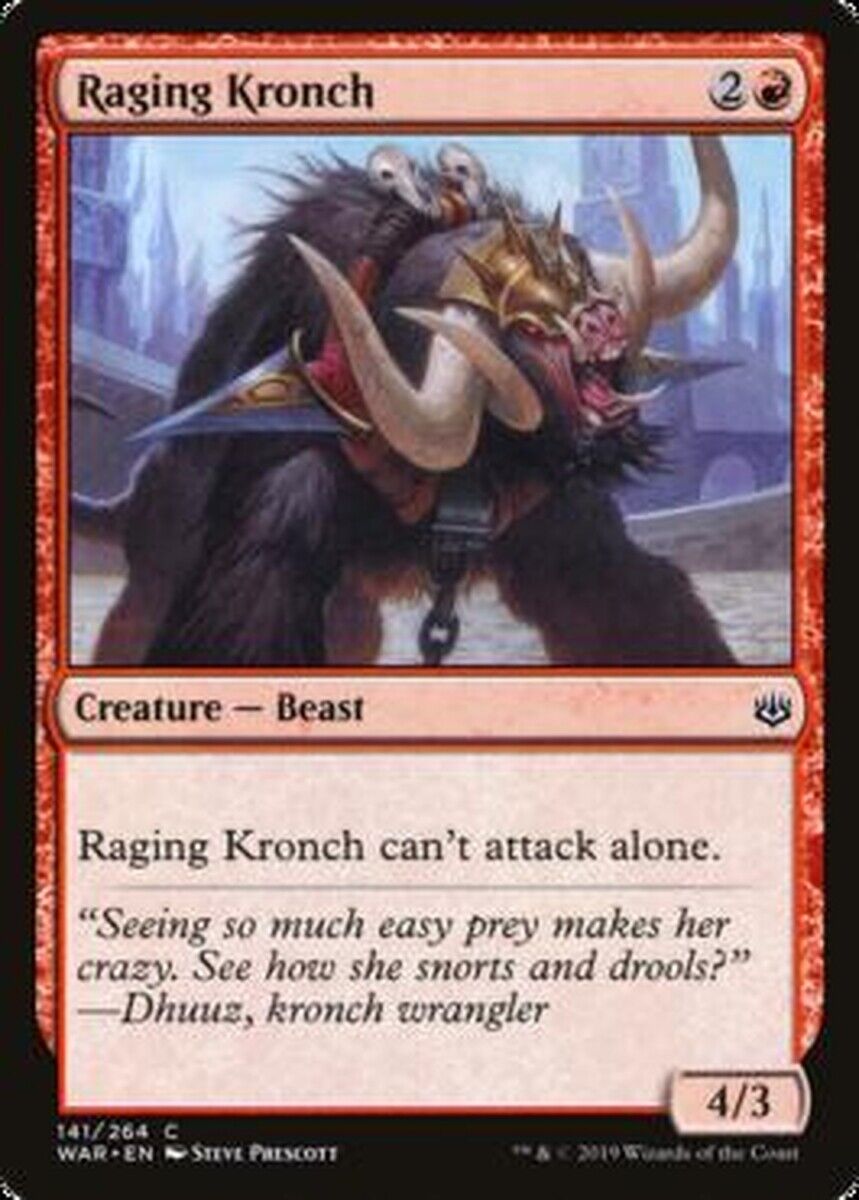 MTG MTG 4x Raging Kronch War of the Spark Cards Magic The Gathering NM