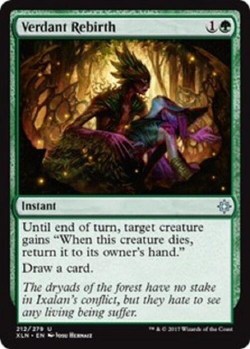 MTG Verdant Rebirth Ixalan Commander Card Magic the Gathering MTG Pauper