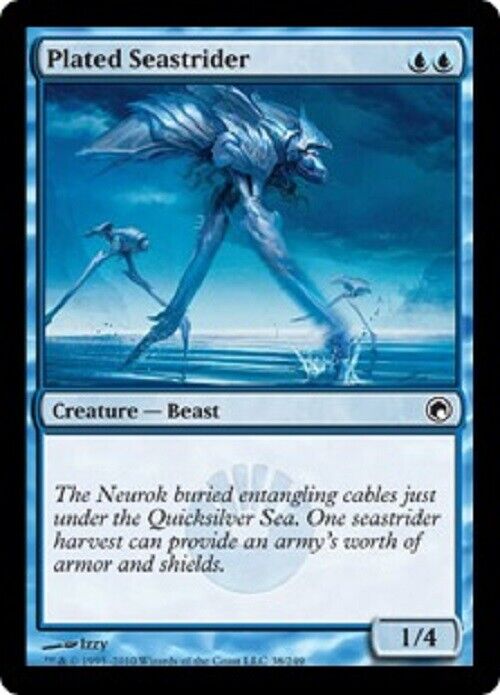 mtg scars of mirrodin cards MTG MTG 4x Plated Seastrider Scars of Mirrodin Card Magic The Gatherin – Omniphustoys
