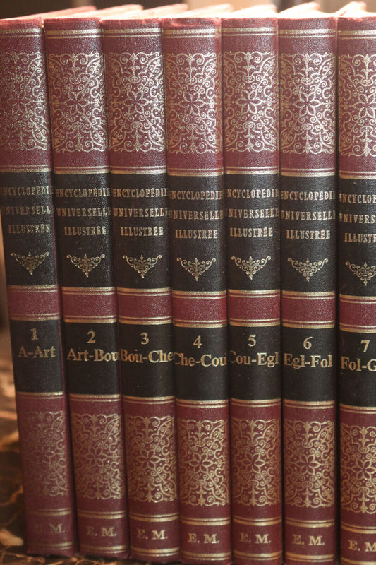 Vtg Encyclopédie Universelle Illustrée 21 Tomes Livres Books Éditions Montcalm