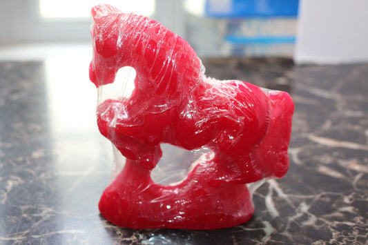 Very Rare Realistic Red Sugar Decoration Brand New Horse Vintage