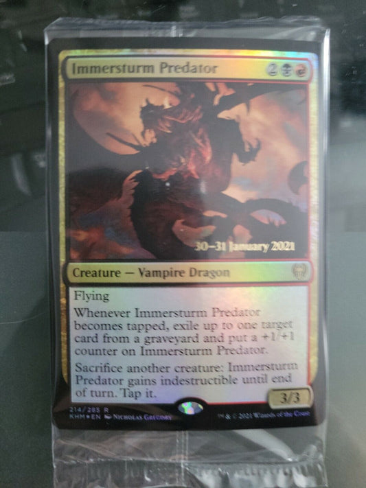 MTG MTG 1x Immersturm Predator Prerelease Foil Kaldheim Sealed Magic the Gathering