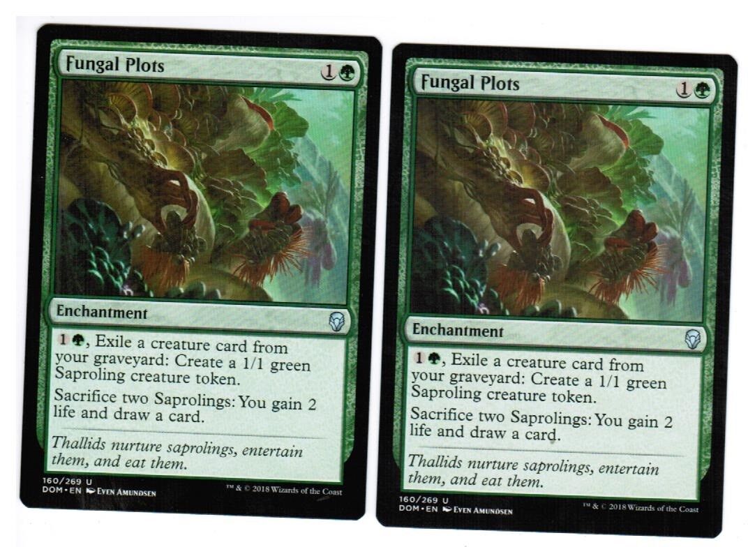 MTG 2x Fungal Plots Dominaria English Unplayed NM cards Freshpack Pauper