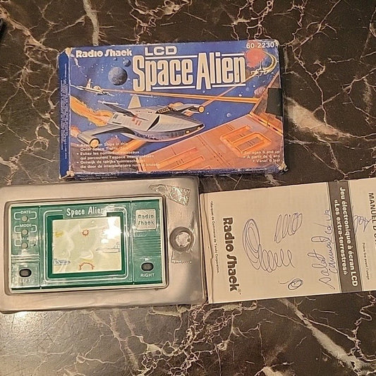 Retro 1989 Radio Shack Tandy Space Alien Lcd Electronic Game W/ Box And Manual