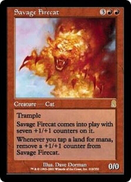 MTG 1x Savage Firecat Odyssey card MTG Magic the Gathering