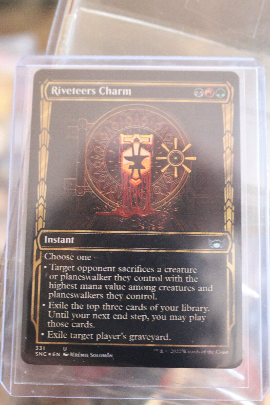 gilded mtg cards MTG MTG x1 Riveteers Charm Gilded Foil Streets of New Capenna Magic ga – Omniphustoys
