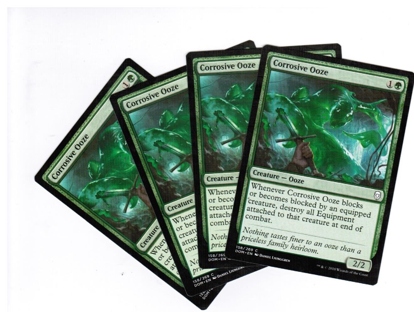 MTG 4x Corrosive Ooze MtG Dominaria Unplayed Near Mint cards NM –  Omniphustoys