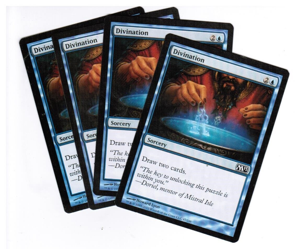 draw two cards mtg MTG MTG Divination 2013 Core Set (C) X4 4x Magic the GAthering