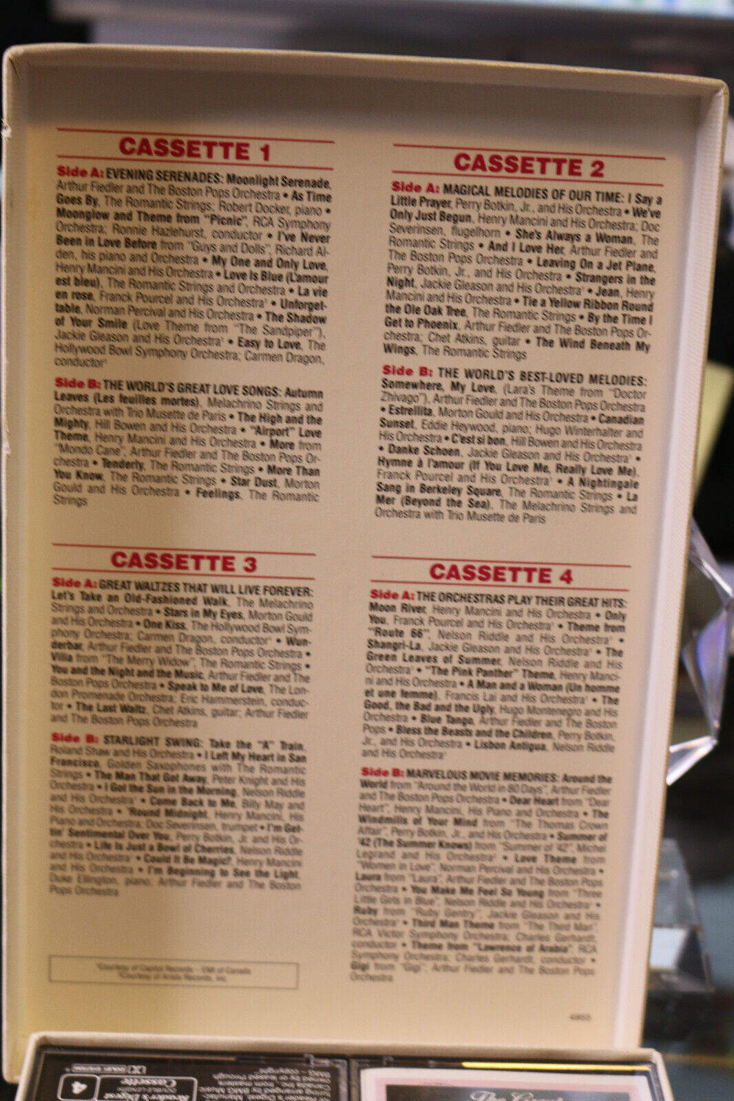 Cassette Tapes Music Vtg Set Mixed Lot 4 Great Romantic Orchestras Relaxation