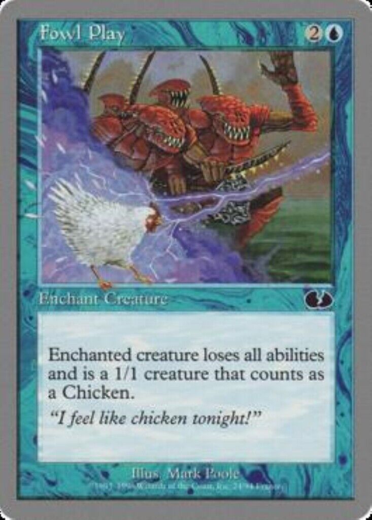 MTG MTG 1x Fowl Play Unglued Magic the Gathering Omniphustoys MTG MTG 1x Fowl Play Unglued Magic the Gathering Omniphustoys