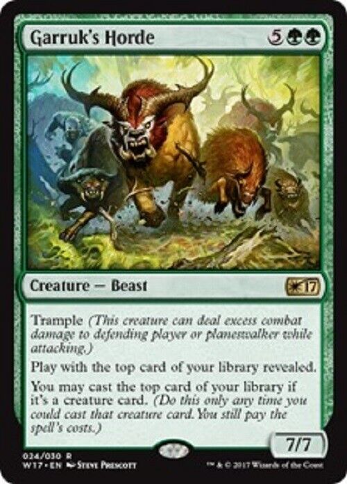 MTG MTG 1x Garruk's Horde W17 Welcome Deck 2017 Card Magic The Gathering