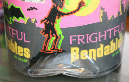 1988 Lot Of 3 Frightful Bendables Dakin Monsters Frankenstein Mummy Dracula Toys