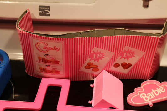 Vintage Barbie Dream House Large Lot Furniture Parts Pieces Store Food Replaceme