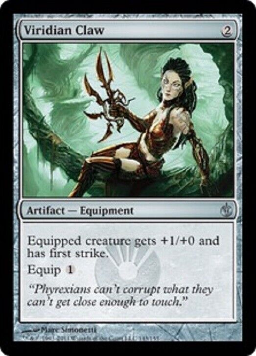 MTG Mtg x1 Viridian Claw Mirrodin Besieged MP Magic the Gathering card