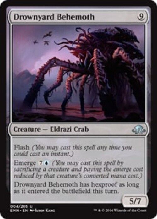 MTG Drownyard Behemoth Eldritch Moon Commander Card NM MTG Pauper