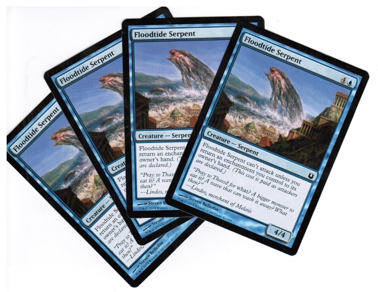 MTG MTG Floodtide Serpent Born of Gods X4 4x Magic the GAthering cards Omniphustoys MTG MTG Floodtide Serpent Born of Gods X4 4x Magic the GAthering cards Omniphustoys