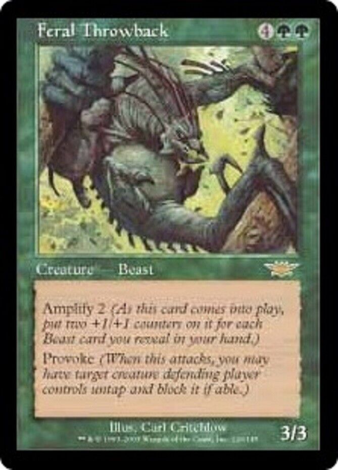 MTG MTG 1x Feral Throwback Legions Magic The Gathering