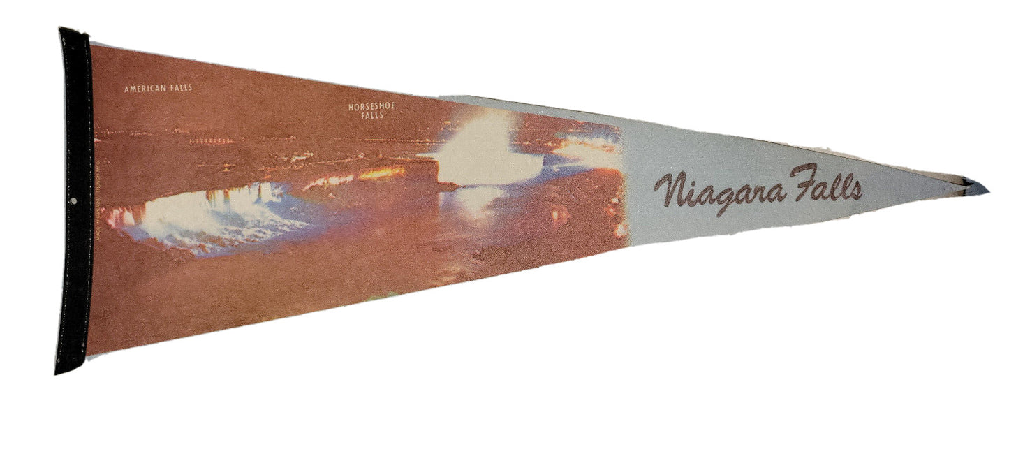 Pennant Banner Canada Niagara Falls 25"Souvenir Vtg