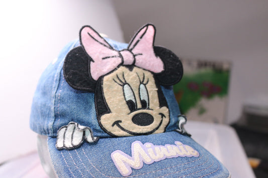 Disney Minnie Mouse Denim Cap Rare Baseball Hat Cap 21550A