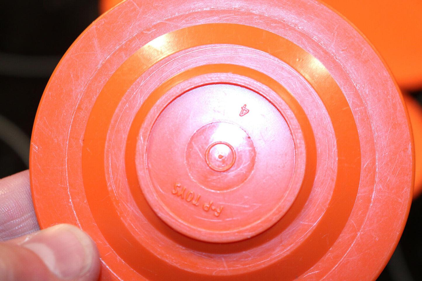 Fisher Price 1982 Fun With Food Tea Party Orange Lot Small & Large Plate Toys