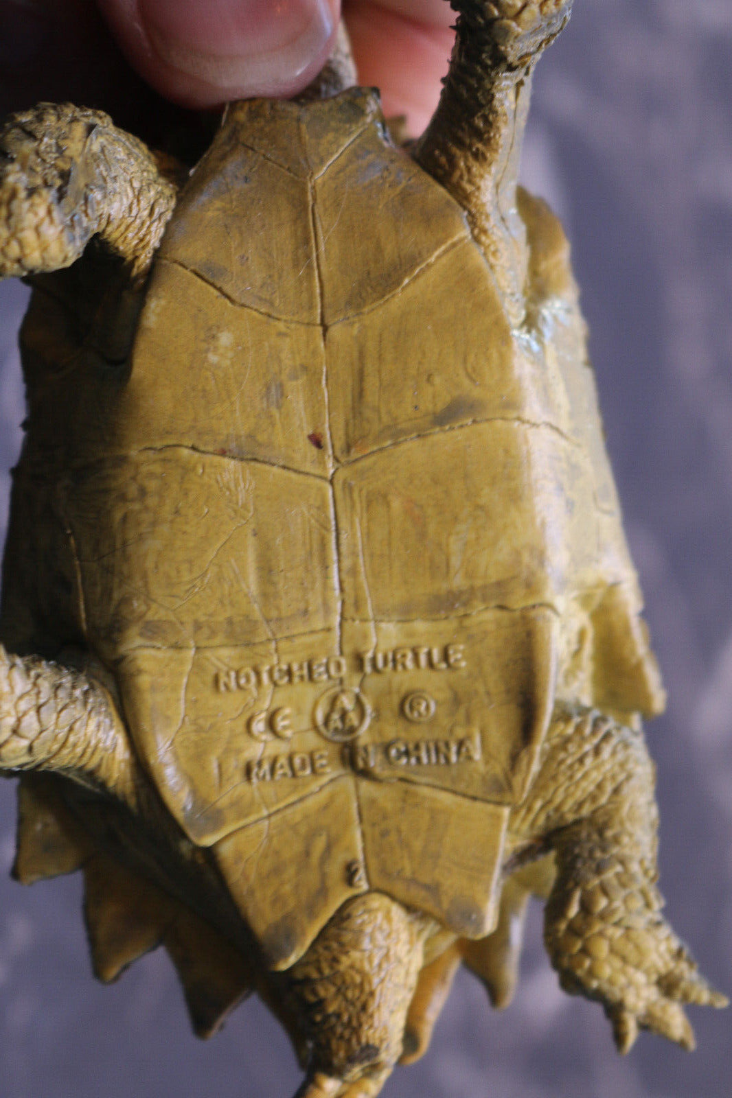 Vintage Aaa Notched Turtle Figure Toy Realistic Sea Animal Figurine