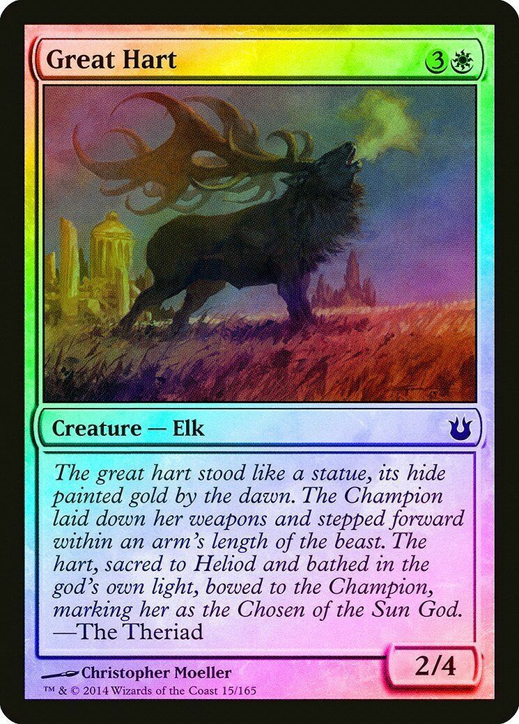 MTG MTG 1x Great Hart Foil Born of the Gods Magic The Gathering