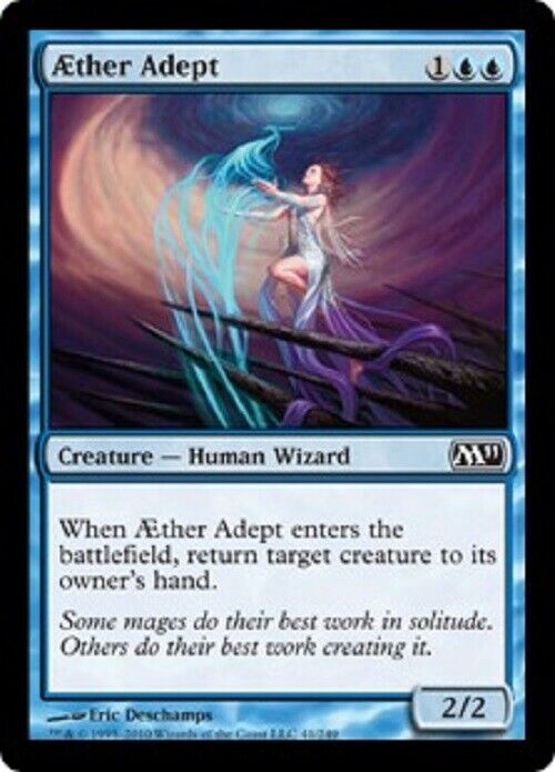 MTG MTG 4x Aether Adept M11 Magic 2011 Card Magic The Gathering Pauper –  Omniphustoys