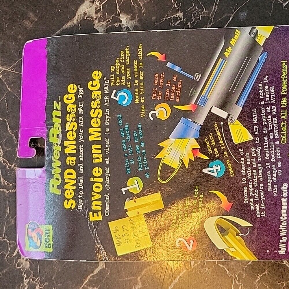 Vintage Powerpenz Air Mail Yes! Gear Sealed On Card Rare 1996 Toy