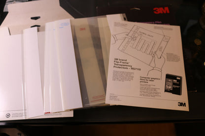 3M Transparency Film For Overhead Projectors Flip-Frame 5 Sheets + Colored Lot